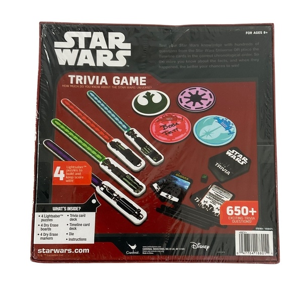 Star Wars Trivia Game Disney Lucas Films  650+ Exciting Trivia Questions –Sealed - Picture 10 of 14